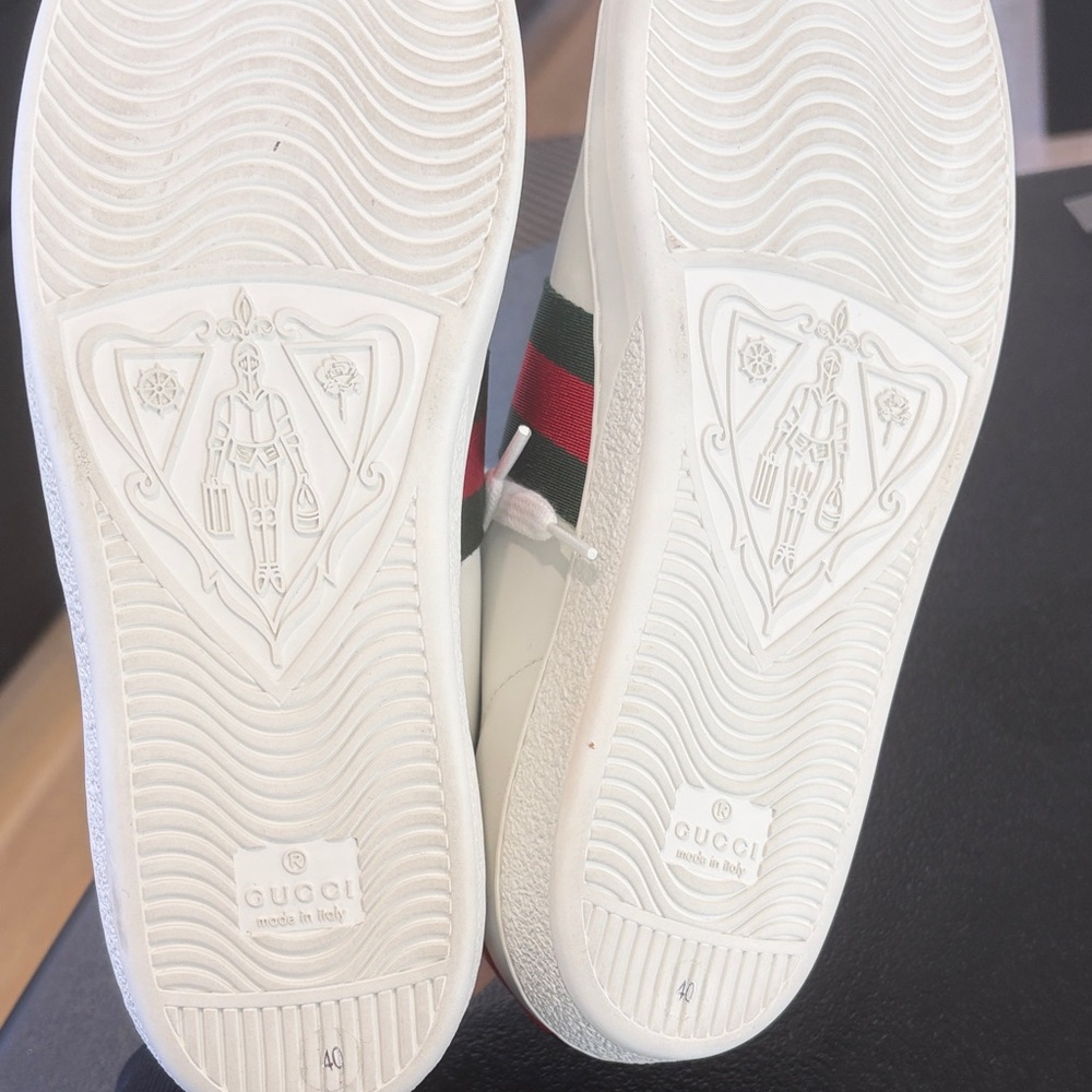 100% AUTHENTIC Gucci White New Ace Bee Sneakers - Picture 8 of 12